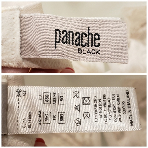 Panache Black "Quinn" Balconette Underwire Bra - Sz 30G US/UK - Picture 4 of 7